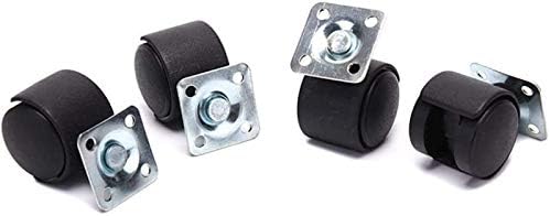 Xzgden Superior giratório Castor 1 peça preta Chapa giratória Metal Metal roda de nylon de 30 mm para móveis industria