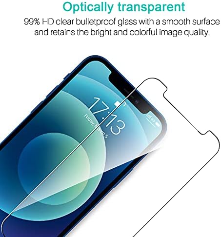 Lk 4 Pack Screen Protector para iPhone 12 / iPhone 12 Pro 6,1 polegadas, vidro temperado, quadro de alinhamento Fácil instalação, 9H dureza, livre de bolhas, trabalho na maioria dos casos