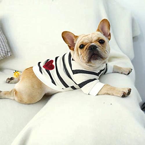 Camisa de cachorrinho honprad para cães girl moda pet listras camisa de lã macio colete de cachorro pullover pullover quente amor impressão gato cães roupas de cachorro