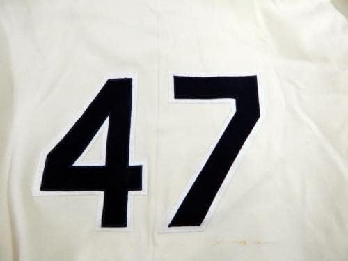 Houston Astros Larry Anderson 47 Game usado Cream Jersey 46 DP35788 - Jerseys de MLB usados ​​no jogo MLB