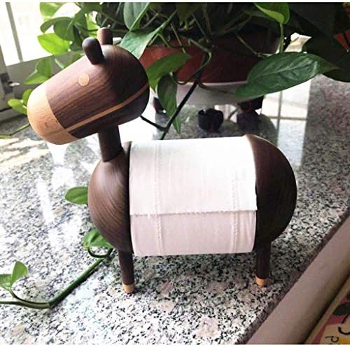 Portador de toalhas de papel XJJZS - suporte de papel higiênico desenho animado criativo de desenho animado pequeno artesanato de madeira decoração de papel de papel toalha