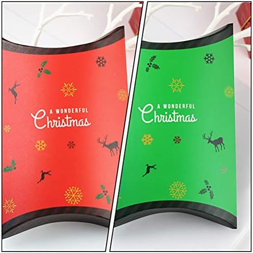 Decorações de Natal da Galpada 20pcs Caixas de embalagem com temas de Natal pequenos caixas de pacote de biscoitos de doces de festivais