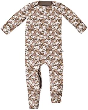 Gunamuna unissex bebê criança ultran soft bambu pijama conversível, footie romance dorminhoco com zíper para fraldas