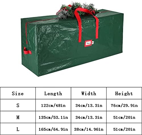 O saco de armazenamento de árvore de Natal pode armazenar armazenamento em árvore de Natal, armazenamento doméstico de material impermeável durável e bolso com zíper com alça de armazenamento dobrável