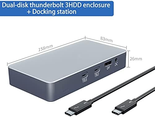 SLNFXC M.2 Disco de disco dual NVME HDD Gabinete 3 Estação de ancoragem Tipo C para USB 3.0 Caixa de disco rígido