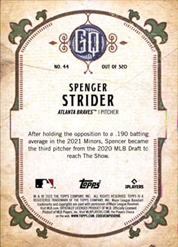 2022 Topps Gypsy Queen 44 Spencer Strider NM-MT RC Rookie Braves