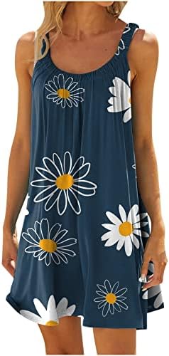 Vestido de vestuário de mangas de mangas para mulheres para mulheres vestido de estampa de flores de verão casual vestido de