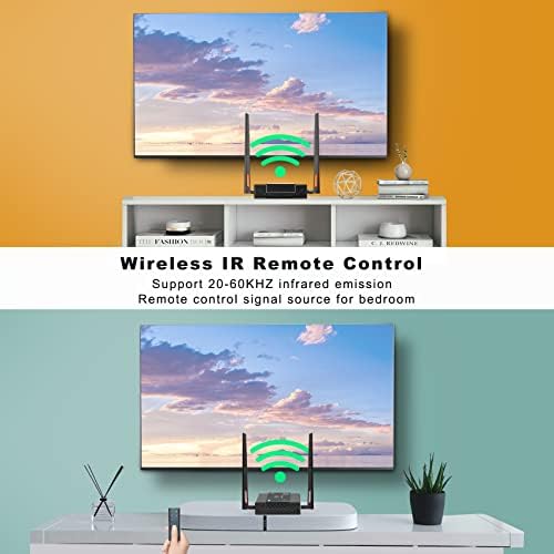 Transmissor e receptor HDMI sem fio 4K Shuone, 1x1 5GHz 656ft Wireless HDMI Extender para TV, transmissão de resolução