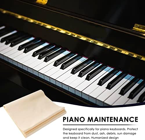 Teclado do teclado do piano Linkidea Tampa anti-poeira, pano de capa de capa anti-poeira para 88 teclas piano acústico e digital e teclado electri1c