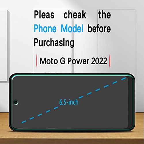 Protetor de tela Slanku [3-Pack] para Motorola Moto G Power 2022 Vidro temperado [não ajustado para 2023/2021/2020 Modelo], anti-Scratch, sem bobinas, instalação fácil, amigável para casos