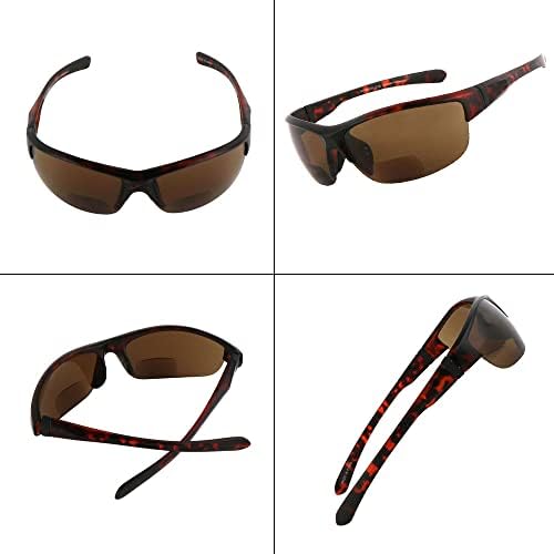 Hyyiyun 3 pares de óculos de sol bifocais para homens e mulheres, envolvem os óculos de leitores ao ar livre