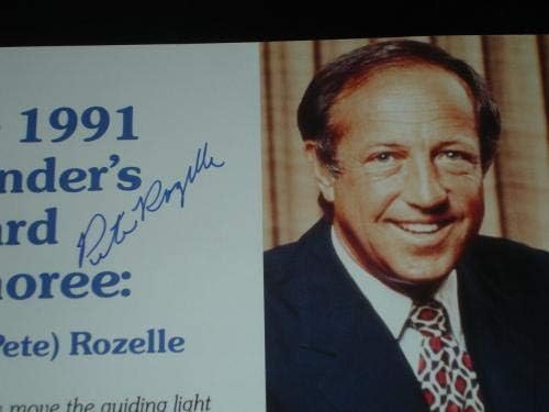Foto de revista autografada de Pete Rozelle com holograma - revistas autografadas da NFL