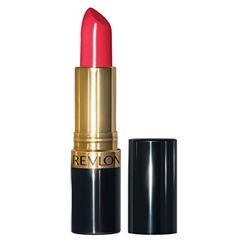 Revlon Lipstick Super Lustrous, Lipcolor de alto impacto com fórmula cremosa hidratante, infundida com vitamina E e óleo de abacate em vermelhos e corais, fogo e gelo 0,15 oz