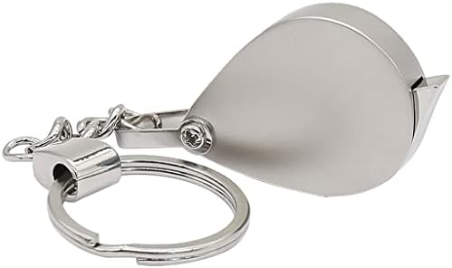 Polícia dobrável grossa 8x Corrente da corrente de chaves metal portátil cota de tamanho pequeno lente de vidro de tamanho pequeno