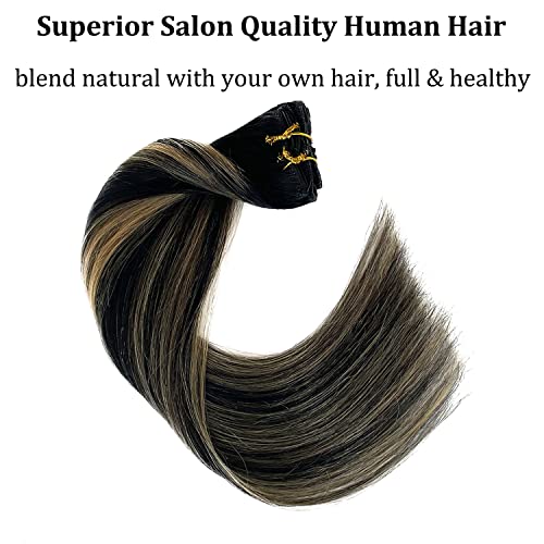 Extensões de cabelo humano reais clipe de 20 polegadas em extensões de cabelo humano virgem brasileira colorida colorida negra de