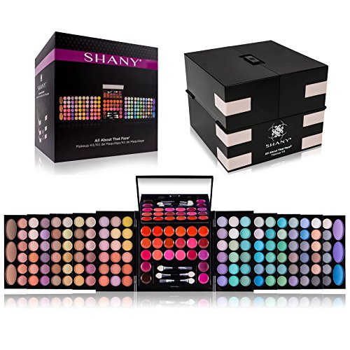 Shany 'All About That Face' Kit de maquiagem - tudo em um kit de maquiagem - sombras para os olhos, cores dos lábios e muito