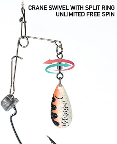 Dr.fish 20 Pack Pescing SpinnerBait Free com atração de lâmina do Colorado Fazendo suprimentos de girador de eixo de pesca de pesca de pesca Spinnerbait Making Acessórios Rolução de esferas Swivels