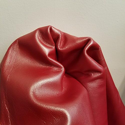 Couros Nat Red Shimmer Soft Nappa Leather 2.0-2.5 Ofício de estofamento, sapato, Bolsa de caça-caupa de pecão genuíno de couro