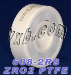 608-2rs Cerâmica cheia de skate selado com o rolamento de esferas miniaturas de 8x22x7 anéis de cerâmica zro2 e bolas de cerâmica