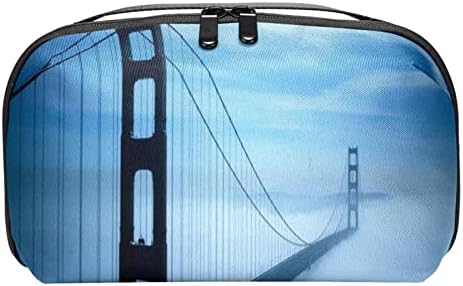 Organizador do cordão de viagem, organizador de tecnologia, organizador de eletrônicos, sacola de organizador de cabo, fotos da paisagem da ponte Golden Gate Bridge