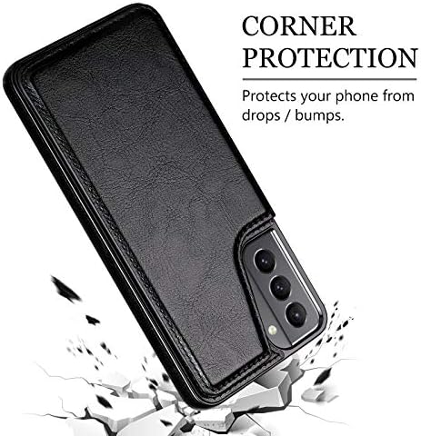 Hiandier compatível com a caixa de proteção Samsung Galaxy S21 Plus Wallet 5G 5g 6,7 polegadas de proteção com cartão