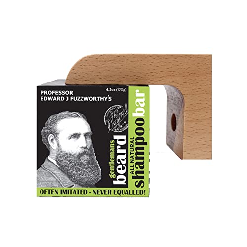 Professor Fuzzworthy barba barba barba bar e kit de presente de manobra de sabão magnético do portador de sabão. Lavagem
