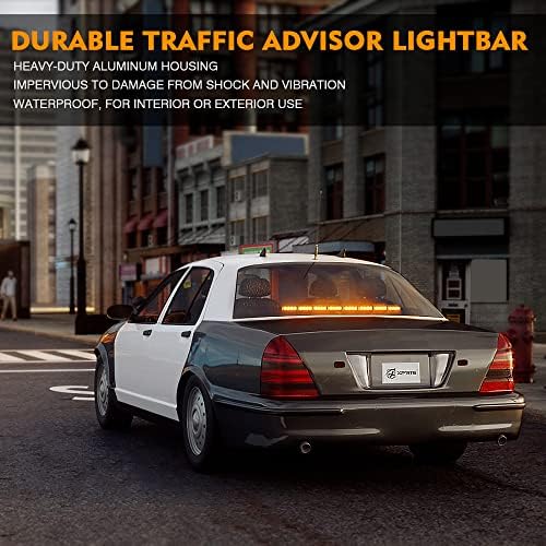 XPRITE 35,5 polegadas LED Amber Consultor de trânsito de emergência Barra de luz estroboscópica, 21 Padrões de janela