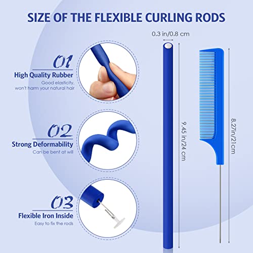 20 PCS Hastes de curling flexíveis Torcer rolos de cabelo de espuma Sove