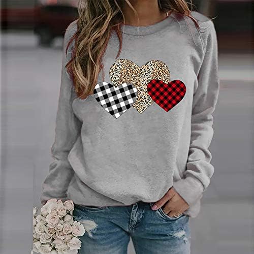 Tops for Women Summer Casual, Moda Ladies Moda Longa Love Amor Impresso Sweatershirt Solta Blusa Tops