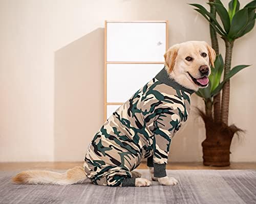 Pijama de cão miaododo macacão para cães médios grandes, macacões leves de vestuário PJS PJS, tamanho da camisa após cirurgia,