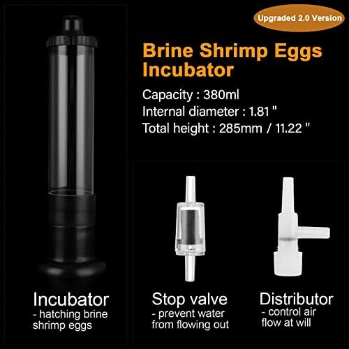 Incubadora de ovos de camarão de salmoura, kit de incubatórios para incubatórios Artemia Ovos, ferramenta de escotilha do tanque