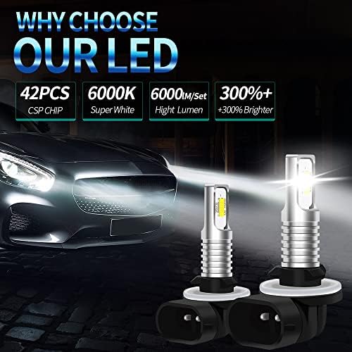 ZeBanert 881 LED Bulbos de farol de neblina LED, 3000 lúmens PGJ13 extremamente brilhantes 889 886 894 862 896 898 H27 Substituição de lâmpadas para carros, caminhões, 6000k Xenon branco