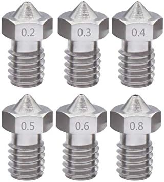 Bico de aço inoxidável SUTK 0,2/0,3/0,4/0,5/0,6/0,8 mm V6 BOCO M6 THREA