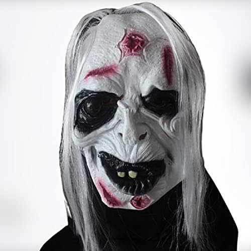 Aoof Halloween Ghost Festival Horror Mask White Herror Máscara de terror máscara de terror máscara de terror máscara