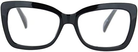 Womens retângulo Butterfly molde os óculos de leitura de moda plástica