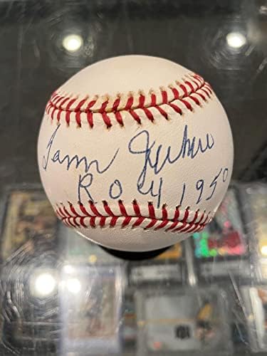 Sam Jethro Braves 1950 Roy Negro Ligas únicas assinadas Baseball JSA Mint - Bolalls autografados