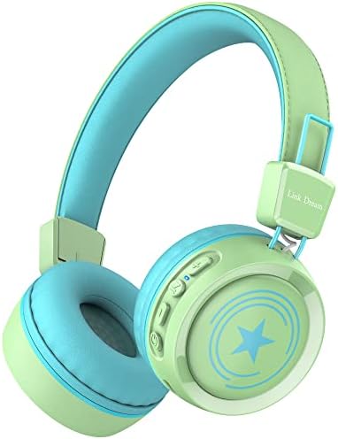 Link Dream Kids Bluetooth Headphones v5.0 Bluetooth Kids Headphones W/Mic 32h Playtime Playtime Soft acolcado