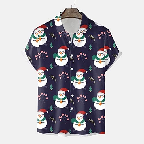 Homem de manga curta casual outono inverno natal 3d camisetas impressas moda de moda camisetas de blusa de topo