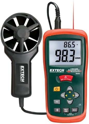 Extech AN200 CFM/CMM Mini Thermo-anemômetro com termômetro infravermelho embutido