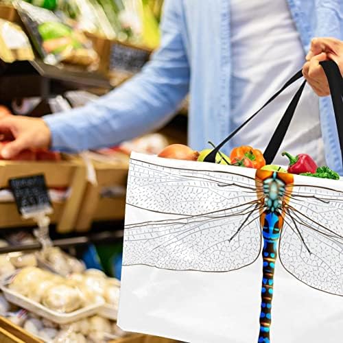 Reutilizável Shopping Shopping Dragonfly Portable Dobring Picnic Grocery Bags