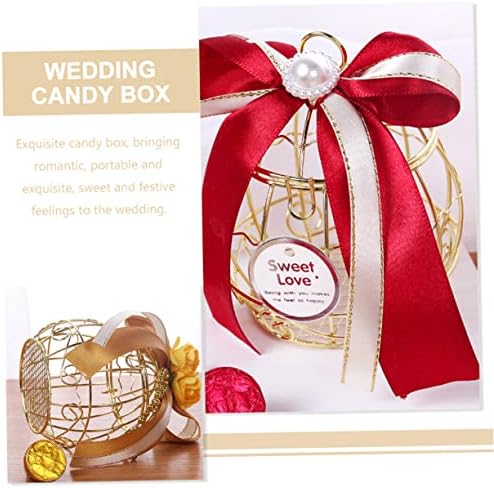 Toyandona 5pcs caixa de embalagens caixa de doces Caixas de decoração de casamento de casamento decorativo Bonbonniere