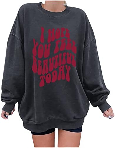 Swetershirthirthirthirthirtht para mulheres 2022 Mulheres Pullover solto Roundneck redondos de mangas compridas lã de