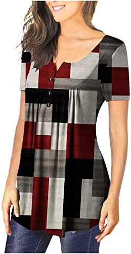 Camisa da blusa para mulheres roupas de outono de verão moda de manga curta Crewneck algodão brunch gráfico camiseta 0e 0e