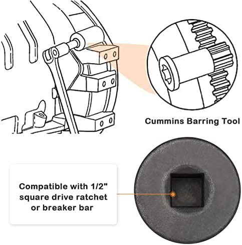 Ferramenta de paralelo/rotação de motores ajuste para Cummins B/C Series e Dodge Pickups 3.9L, 5.9L, 6.7L e 8.3L Diesel Motores