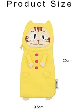 Aufruh fofo de lápis de gato desenho animado animal kawaii bolsa de maquiagem bolsa de maquiagem gradiente de pelúcia colorida