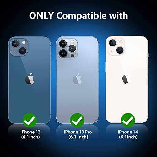 XIWXI Compatível com iPhone 13/iPhone 14 Protetor de tela de vidro temperado [6,1 polegadas]-[2 pacote]