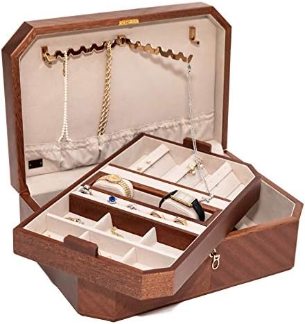 BELLO COLLEZioni - Via Di Mezzo Men/Women's Briar Wood Luxury Jewelry Box for Cufflinks, Watches & Rings. Feito na Itália.