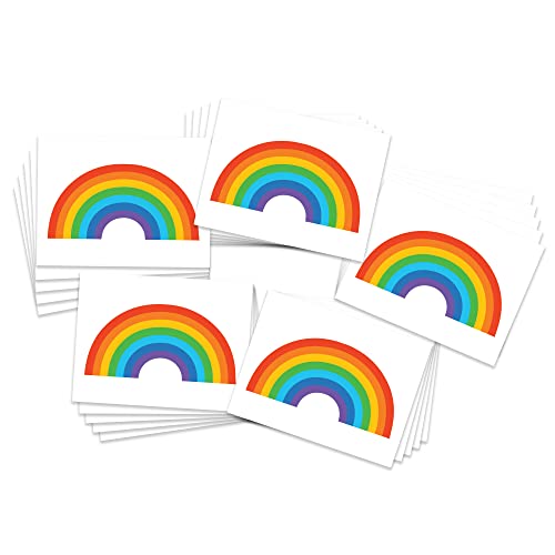 Rainbow Pride Tattoos temporário | 25 pacote | Pela segura | Feito nos EUA | Removível