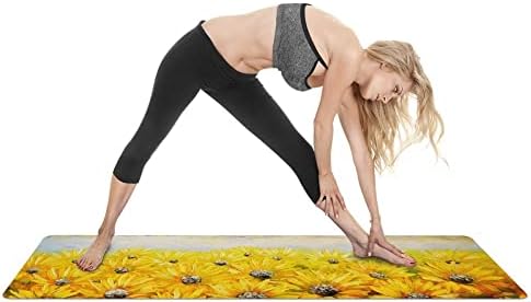 Yfbhwyf tapete de ioga, tapete amigável de ioga para homens e mulheres, tanta de fitness de alta densidade de 2 mm de espessura para pilates de ioga e exercício de fitness