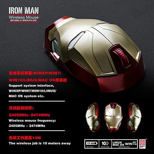 Cool Mouse Wireless Iron Man Black Panther Star Lord Ant Man Tree Gaming Camundo
